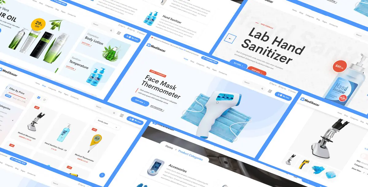 Medibazar Medical Store eCommerce Theme Download, WP Themes FT. Medical & Health