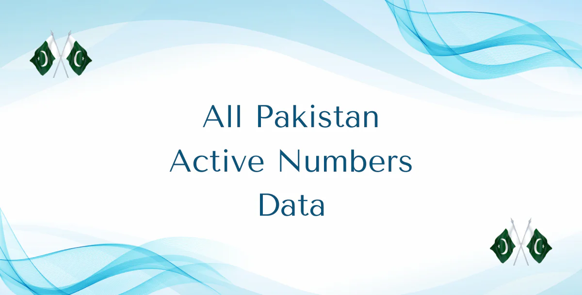 All Pakistan Active Numbers Data